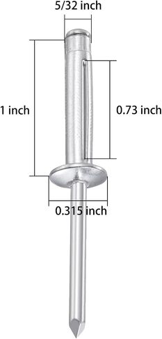 (150 pcs) Tri-Fold Rivets Assortment 3/16 * 3/4，Tri Grip Rivets，Aluminum Blind Rivets Tri Grip Boat Kayak Rivets,Trifold Rivets，Bulb Style Rivets in Saudi Arabia