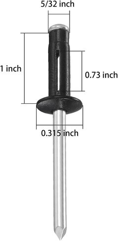 (150 pcs) Tri-Fold Rivets Assortment 3/16 * 3/4，Tri Grip Rivets，Aluminum Blind Rivets Tri Grip Boat Kayak Rivets,Trifold Rivets，Bulb Style Rivets in Saudi Arabia