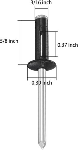 (150 pcs) Tri-Fold Rivets Assortment 3/16 * 3/4，Tri Grip Rivets，Aluminum Blind Rivets Tri Grip Boat Kayak Rivets,Trifold Rivets，Bulb Style Rivets in Saudi Arabia