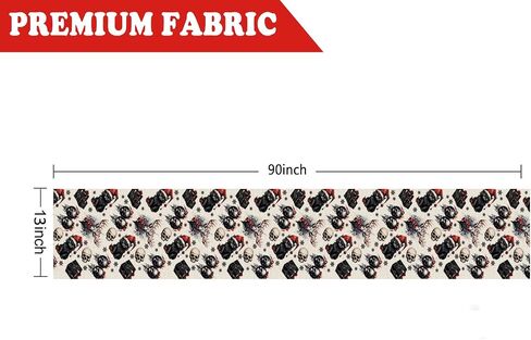 Gothic Decor Christmas Table Runner Black Cat Skeleton Snowflake Winter Xmas Kitchen Dining Home Room Vintage Decorations Christmas Party Supplies 13x72 Inch in Saudi Arabia