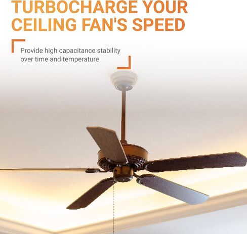 CBB61 5μF 5uf 2-Wire 250V 450V AC مكثف مروحة السقف من BlueStars - مولد محرك مضخة المروحة الكهربائية - 50/60 هرتز - 2 سلك توصيل الطاقة الكهربائية in Kuwait