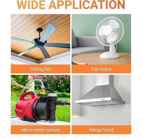 CBB61 5μF 5uf 2-Wire 250V 450V AC مكثف مروحة السقف من BlueStars - مولد محرك مضخة المروحة الكهربائية - 50/60 هرتز - 2 سلك توصيل الطاقة الكهربائية in Kuwait