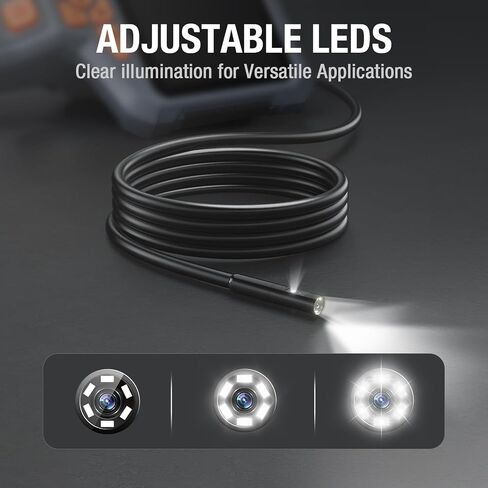 Inspection Camera, Dual Lens Inspection Camera with Light, NTS430 Teslong Borescope, IP67 Waterproof Flexible Cable Sewer Camera, 1080P HD Borescope Inspection Camera with 7 LED Lights(3.3FT) in Saudi Arabia