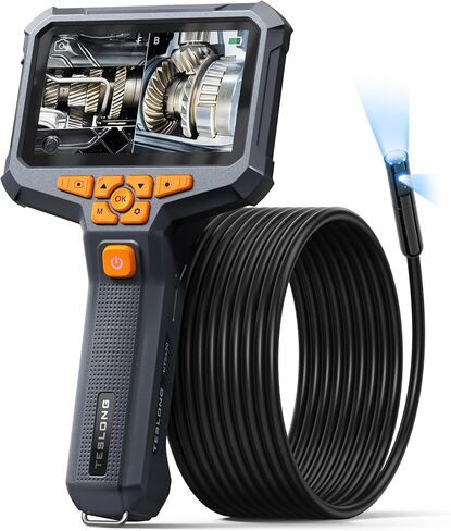 Inspection Camera, Dual Lens Inspection Camera with Light, NTS430 Teslong Borescope, IP67 Waterproof Flexible Cable Sewer Camera, 1080P HD Borescope Inspection Camera with 7 LED Lights(3.3FT) in Saudi Arabia