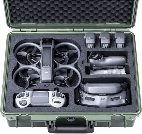 Lykus Titan AT200 حافظة صلبة مقاومة للماء لـ DJI Avata 2، Goggles 3، RC Motion 3، FPV Remote Controller 3، تدعم ما يصل إلى 7 بطاريات [الجراب فقط] in Kuwait