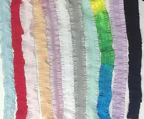 Lmlliang10Yards 0.5inch Elastic Lace Trim, Stretch Cotton Ribbon Soft Frilly Elastic Trim for Sewing, Lingerie,Thongs and DIY Crafts and Sewing Offering(White) in Saudi Arabia