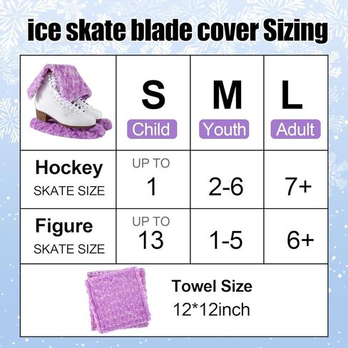 Ice Skate Guards,Ice Skate Blade Covers,Skate Guards for Hockey Skates,Figure Skate&Ice Skates,Hockey Skate Soakers,Skate Blades Protector for Girls Boys Youth Women Men Adult in Kuwait
