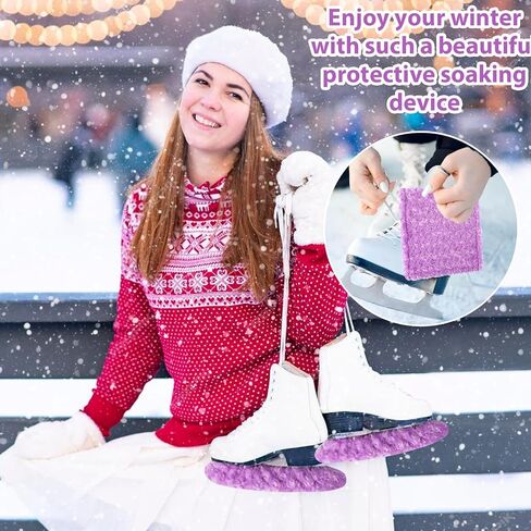 Ice Skate Guards,Ice Skate Blade Covers,Skate Guards for Hockey Skates,Figure Skate&Ice Skates,Hockey Skate Soakers,Skate Blades Protector for Girls Boys Youth Women Men Adult in Kuwait