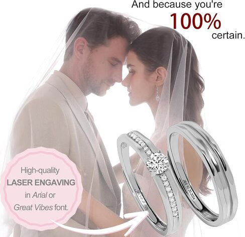 Meissa 925 Stelring Silver Wide Wedding Band for Men Handmade Diamond Ring for Women Matching Promise Rings Size Adjustable Couple Ring Set, Set of Two Rings in Saudi Arabia