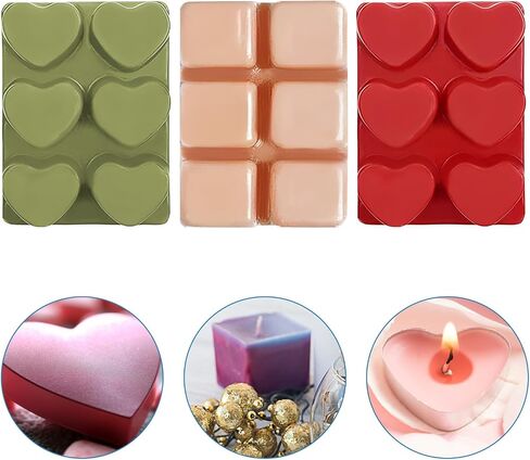 150 Pack Wax Melt Clamshells Molds, 6-Cavity Clear Empty Plastic Round Shape Cube Wax Melt Container for DIY Wax Melt Candles Wickless Tarts Candles (Round) in Saudi Arabia