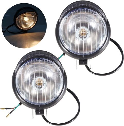 Motorcycle Turn Signals Fog Light Turn Light Bar Kit with Bracket Set Black in Kuwait