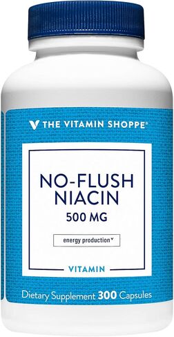 The Vitamin Shoppe No Flush Niacin 500MG, Supports Cholesterol Levels Already Within The Normal Range, Supports Metabolism & Energy Production, Once Daily (300 Capsules) in Saudi Arabia