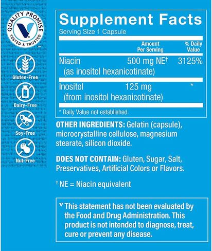 The Vitamin Shoppe No Flush Niacin 500MG, Supports Cholesterol Levels Already Within The Normal Range, Supports Metabolism & Energy Production, Once Daily (300 Capsules) in Saudi Arabia