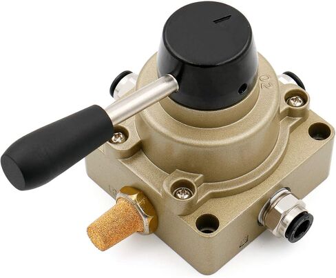 Baomain Rotary lever hand valve HV-03 PT3/8 3 Position 4 Way Pneumatic Air Flow Control in Saudi Arabia