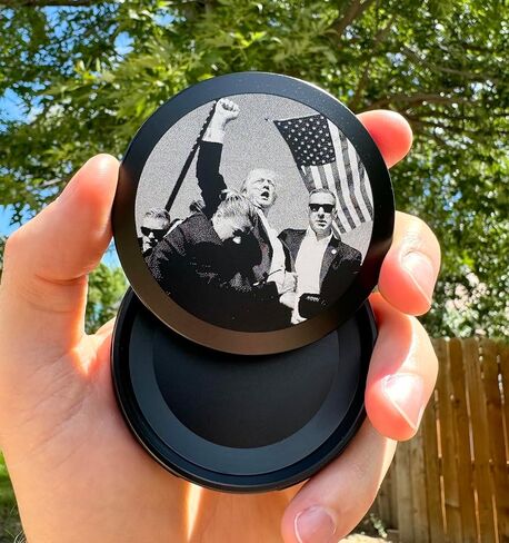 Zyn Metal Can | Snus Can | Trump Engraved | Snus Pouch Holder | Compact Container | Pocket Sized Storage | Sealed Aluminum Container | Moisture Resistant Storage | Laser Engraved | Gift for Him in Saudi Arabia