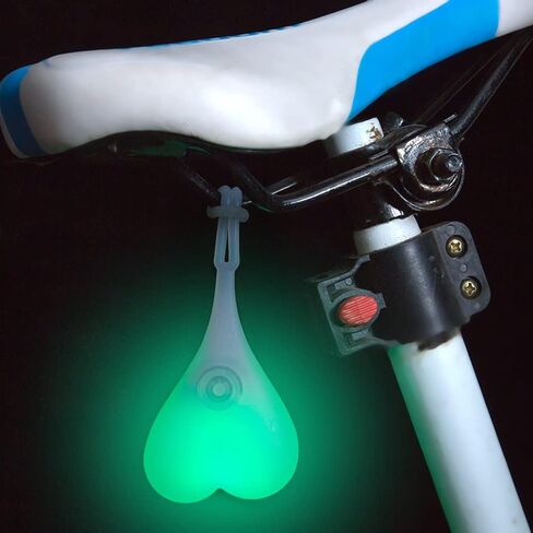 Bike Taillight Cycling Tail Ball Light LED Heart Shaped Back Silicone Warning Outdoor Waterproof Night Egg Lamp in Saudi Arabia