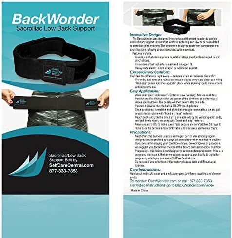 SI Belt - Enhanced Comfort Sacroiliac Joint Support Belt for Men & Women | Ideal for Sciatica & Lower Back Pain Relief | For Daily Use & Physical Activities (Small) in Saudi Arabia