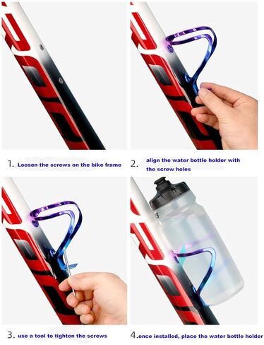 X-Zeofal Bike Water Bottle Holder, Universal Drink Holder Cage, Bicycle Cup Holders, Lightweight Aluminum Alloy Water Bottle Holder Rack for Bike, Easy to Mount Cycling Accessories in Saudi Arabia