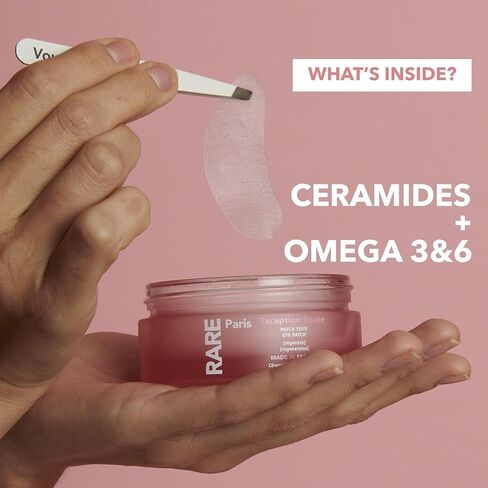 Exception Rosée Regenerating Under Eye Patches - 30 Pairs | Enriched with Ceramides and Omega 3 & 6 for Anti-Aging, Regeneration, and Vitality | Made in France in Saudi Arabia