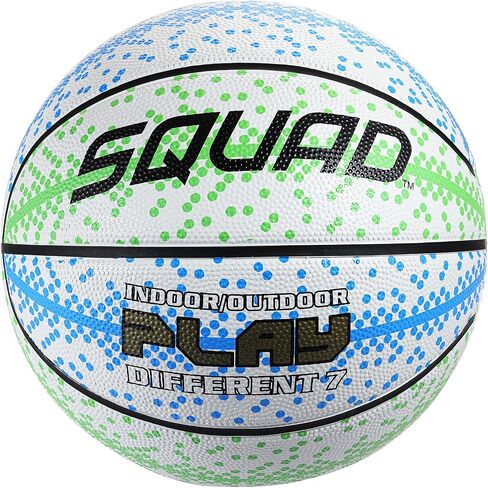 SQUAD Ultra Grip Foam Rubber Basketball Size 7 (29.5") - Improved Durable Bounce for Outdoor Play - Deep Channel Construction for Easy Control with Pump Included in Saudi Arabia