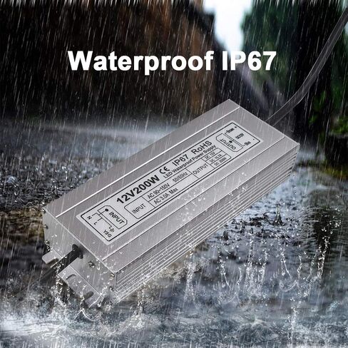 LED Power Supply 250W High-powerTransformer Waterproof IP67 12V DC Driver Adapter for Outdoor Use in Saudi Arabia