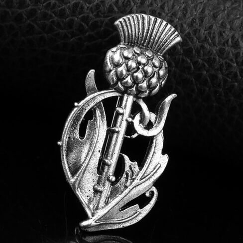 1 قطعة الشوك الاسكتلندي بروش دبوس التلبيب دبوس خمر الفضة سلتيك بروش شارة بدبوس للملابس على ظهره التعادل in Kuwait