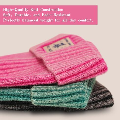 Cuffed Beanie Knit Hat Unisex Knit Cap with Soft Acrylic Winter Beanie Hat for Men Women in Saudi Arabia