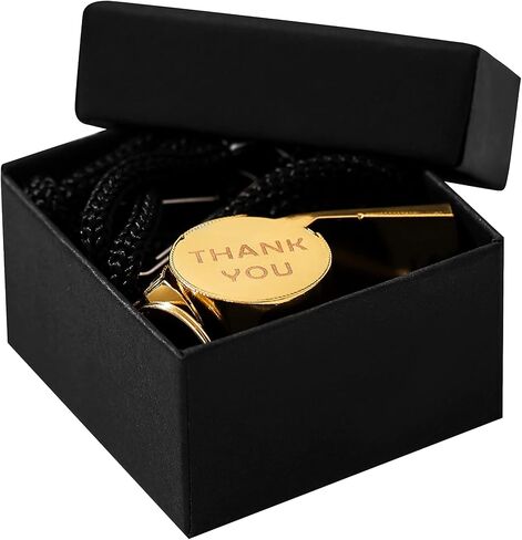 عبوة من قطعتين من صفارة الحبل المصنوعة من الفولاذ المقاوم للصدأ هدية للمدرب مع كلمة، من الصعب العثور على مدرب رائع ومن المستحيل نسيانه، هدية شكرًا لك على المدرب، صفارات صوت عالية الوضوح مع 2 صندوق هدايا. (ذهب) in Kuwait