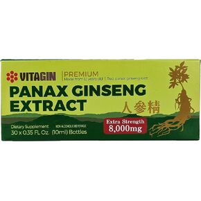 Premium Panax Ginseng Extract 0.33 FL Oz (Pack of 30)