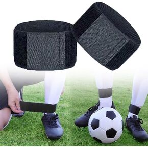 2 Pack Soccer Shin Guard Straps - Adjustable Soccer Legging Band - Anti Slip Football Legging Shin Fixed Strap - Lightweight Ankle Guards for Kicking Ball Running Cycling