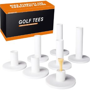 Rubber Golf Tees, 1-1/2", 2-3/4", 3-1/4" Mixed Size Pack, Professional Golf Tees for Turf Golf Hitting Mats