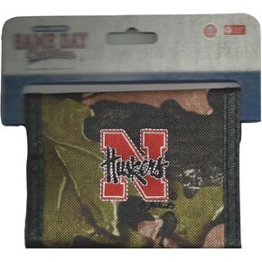NCAA Nebraska Cornhuskers Mens Bi-Fold Wallet (Camo)