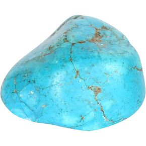 REAL-GEMS 100% Natural Supreme Excellent Blue Turquoise, Certified Rough Turquoise Gemstone 22.50 Ct Unheated Turquoise Stone