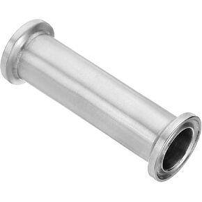 PATIKIL 2 1/2in OD Tri Clamps Tube, Sanitary Tri Clamps Spool Tube with 3in Ferrule Ends Sanitary Exhaust Pipe Tubing Flange Ferrule 304 Stainless Steel for Brewery,100mm/3.94in L