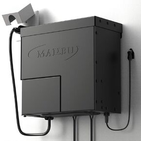 Malibu 600W Low Voltage Transformer Outdoor Low Voltage Landscape Lighting Power Supply with Photo Sensor Timer and Weatherproof Shield 120V to 12V AC Output for Spotlight, Pathway Light, Floodlight