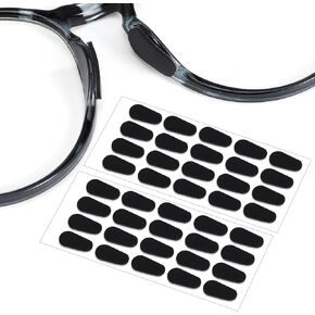 Anti-Slip Eyeglasses Nose Pads, 20 Pairs Silicone Glasses Nose Pads Adhesive Glasses Nosepads Cover 1.3mm Thickness Stick on Nose Pad Grips for Sunglasses Eyeglasses(Clear)