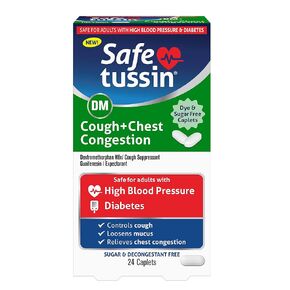 Safetussin Non-Drowsy Cough & Chest Congestion Caplets 24ct