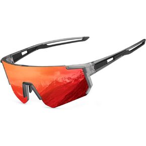 Polarized Sports Sunglasses for Men, Mens Sun glasses UV Protection for Cycling Fishing Driving Running