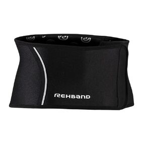 Rehband 3mm neoprene back-support, lower back support stabilizes muscles and improves coordination during sports and everyday life, back belt for men and women, Colour:Black, Size:X-Large