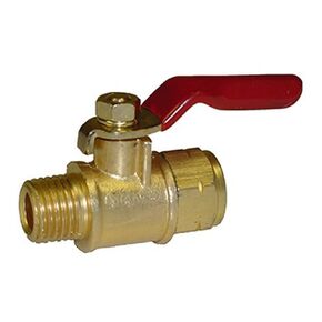 PIC Gauges A16 37° Flare Brass Gauge Cock Valve for Pressure Gauge, 1/8" Male NPT X 7/16"-20 UNF
