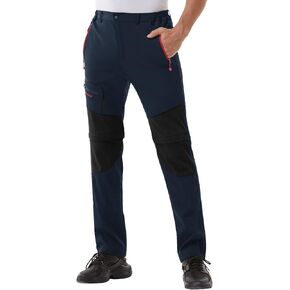 Men's Water Resistant Tactical Pants Lightweight Outdoor EDC Strech Pants for Hiking with Belt