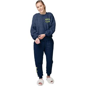 FOCO Women's NFL Team Logo Sherpa Sweater & Sweatpants Lounge Set