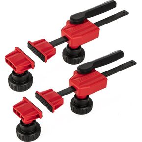 Bench Dog Clamp, 3/4" (20mm) Bench Dog Hole Clamp, Adjustable Hold Down Clamp for Woodworking Up to 155 Lbs Clamping Force Bench Clamps, Dog Holes Workbench Accessories Hand Tools (2 Pack)