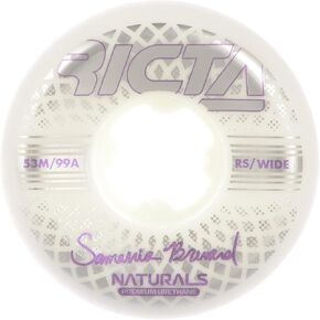 Ricta Skateboard Wheels Brevard Reflective Naturals Wide 53mm 99A White/Purple