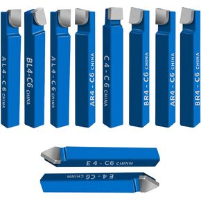 11 Pc 5/16" Carbide Tip Tipped Cutter Tool,Metal Lathe Cutting Tools,Lathe Tools Metal Cutting for Metal Lathe Turning, Boring, and Chamfering