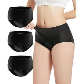 Incontinence Underwear for Women Washable Leak Proof Underwear for Women 150ml Super Absorbent Bladder Leak Underwear for Women Incontinence Postpartum Leakage Protective Panties 3 PCS, Medium