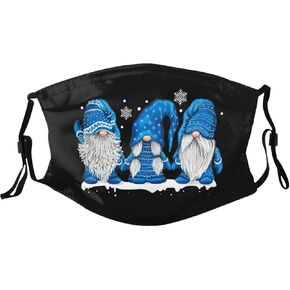 Christmas Gnome Face Mask For Women Men,Funny Holiday Decoration Cloth Masks Mouth Cover For Adults Teens