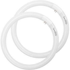 FC12T9/DL 32 Watts T9 Circline Fluorescent Light Bulb, 6500K Daylight, 12 Inch Round Fluorescent Bulb, 2250 Lumens, G10q 4 Pin Base, Circular Fluorescent Replacement Bulb - 2 Pack