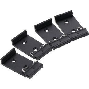 4Pcs 1.02 Width Universal DIN Rail Mount Clip,Fixed Clamp Aluminium Solid State Relay Clamp,Snap-In Din Rail Mounting Bracket for Relay Mounting