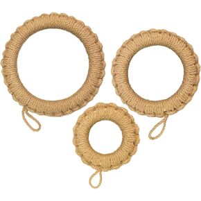 Trivets for Hot Dishes Round Jute Woven Trivet Set 3, Handwoven Trivet Mat for Duch Oven, Hot Pots, Pans, Teapot and Tabletop in Saudi Arabia